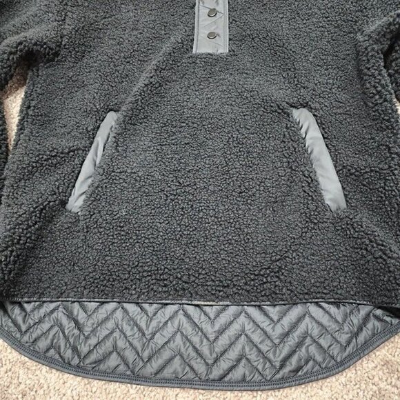 Athleta Cozy Sherpa Snap Sweatshirt Small - Picture 6 of 9